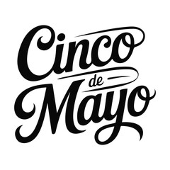 Naklejka premium Cinco de mayo celebration typography design.