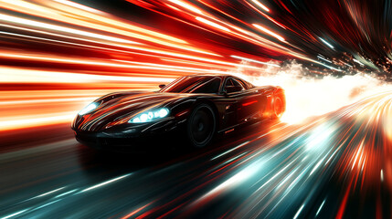 Fototapeta premium A high-energy video editing contest with creators racing against time to complete their projects 