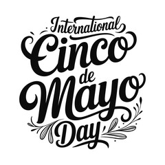 Naklejka premium Cinco de mayo celebration typography design.