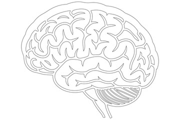 Brain silhouette icon simple vector illustration