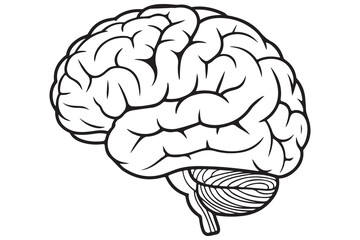 Brain silhouette icon simple vector illustration