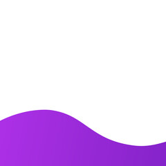 Purple gradient shape in wave style