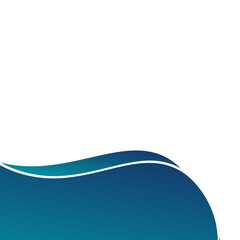 Blue gradient shape in wave style design for branding, advertising with abstract shapes. Modern background shape for cover, invitation, poster, banner, flyer, template