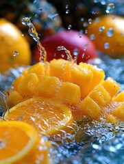 Tropikalna eksplozja świeżości: mango i cytrusy w wodzie