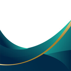 Random abstract blue gradient shape wave style design curve vector illustration banner simple shape template for presentation design, flyer, isolated on transparent background