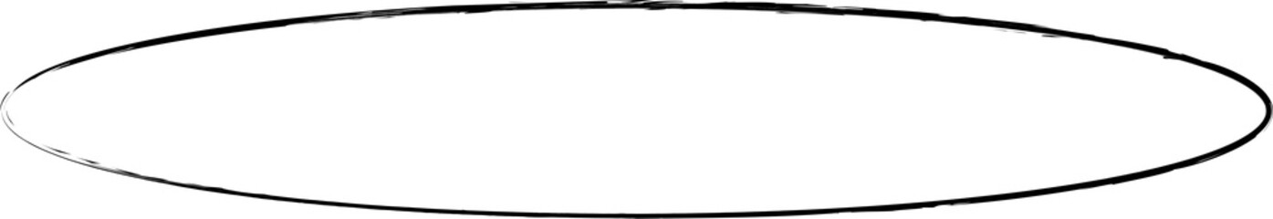 Oval frames brush painted, ink stamp, circle banner