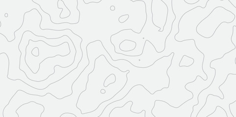 Abstract grey Topographic map design on white background with Seamless pattern with lines. geographic contour map paper texture. Retro topographic map. geographic mountain relief. Vector.Illustration.