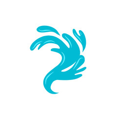 blue water splash vector illustration