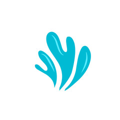 blue water splash vector illustration