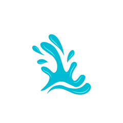 blue water splash vector illustration