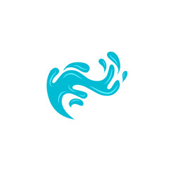 blue water splash vector illustration