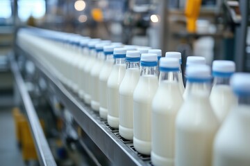 Fototapeta premium bottled dairy production