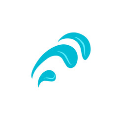 blue water splash vector illustration