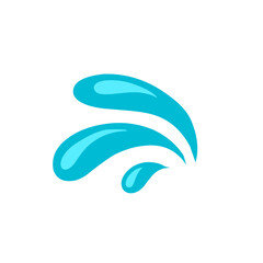 blue water splash vector illustration