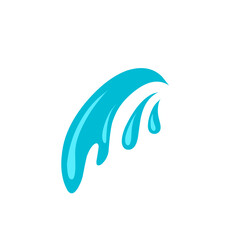 Obraz premium blue water splash vector illustration