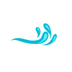 blue water splash vector illustration