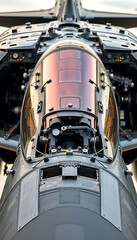 close up view of the inside of a jet engine