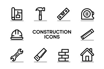 construction icon set, under construction icon, hard hat icon, property icon, roofing icon, cog icon, hard hat, safety icon, white hard hat icon, ppe icon, construction machinery icons, building const