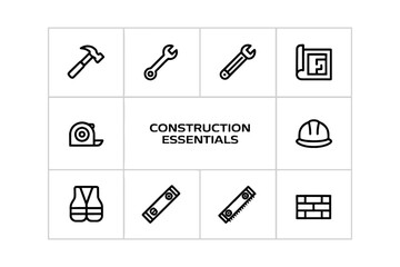 construction icon set, under construction icon, hard hat icon, property icon, roofing icon, cog icon, hard hat, safety icon, white hard hat icon, ppe icon, construction machinery icons, building const