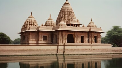 Fototapeta premium Potrait of the great temple in India AI Generated Image