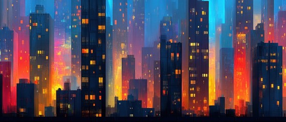 Nocne miasto, styl cyfrowy