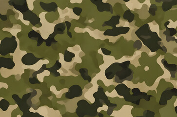 Fototapeta premium texture camouflage military print, khaki color, green background, hunting, disguise, stylish background for fabric