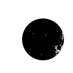 Grunge Label Circle Black 