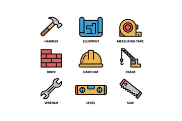 construction icon set, under construction icon, hard hat icon, property icon, roofing icon, cog icon, hard hat, safety icon, white hard hat icon, ppe icon, construction machinery icons, building const