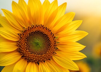 Obraz premium Yellow Sunflower Closeup