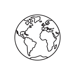 world map silhouette shapes, illustration line art