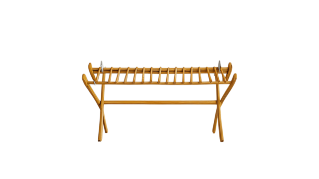 A high-resolution image of a single drying rack, centered in the frame, white background --ar 16:9