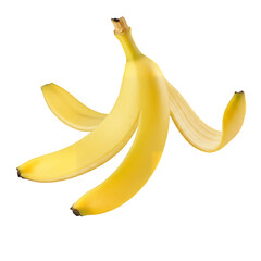 Peeled Banana with Peels in Motion