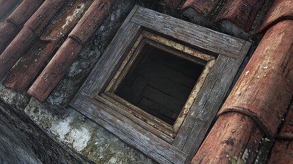  Dusty attic window revealing a hidden secret compartment in a rooftop (2)