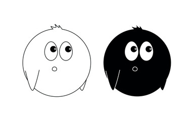 two funny cartoon eggs