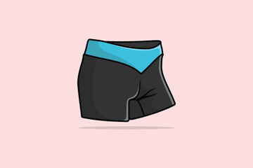 Vector illustration of pink striped cotton underwear fashion garment