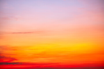 Beautiful , luxury soft gradient orange gold clouds and sunlight on the blue sky perfect for the background, take in evening,Twilight, Large size, high definition landscape photo