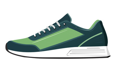 Green Black Running Shoes