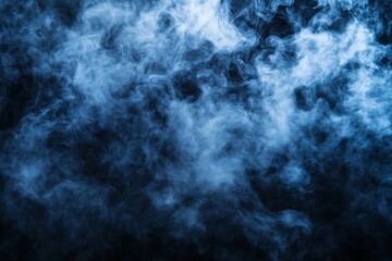 Fototapeta premium Ethereal Blue Smoke Wisps Illuminated by a Subtle Light Source, Creating a Mesmerizing Atmosphere