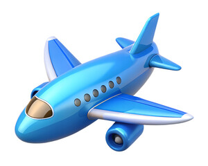 Isolated white background commercial airplane ready for flight 3d rendering