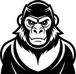 Obraz premium Gorilla Icon line art vector art icon black and white