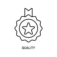Icon a quality, isolated against a clean background.