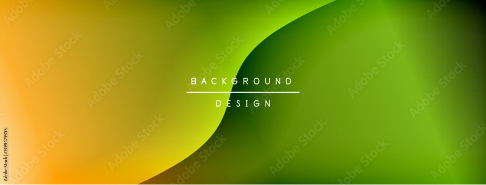 Aufkleber Abstract gradient background. Yellow blends into green. Minimalist design with text overlay. Smooth color transition creates modern look.