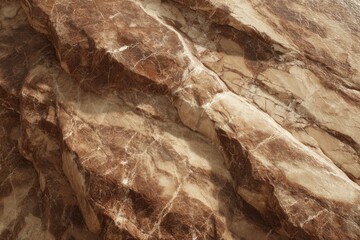 High-resolution scan of real brown marble surface with fine crystalline deposits
