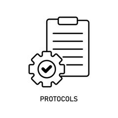 Icon a protocols, isolated against a clean background.