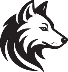Fototapeta premium A logo illustration of a wolf head