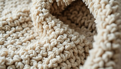 close up of a knitted blanket