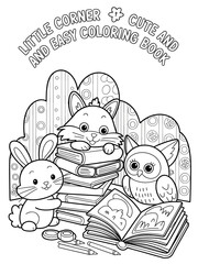 Coloring Page and Kids Book Cover