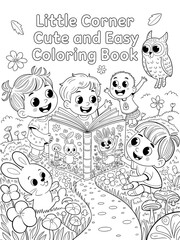 Coloring Page and Kids Book Cover