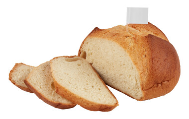 sliced ​​bread cut out isolated transparent background