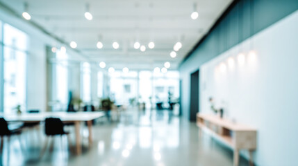 Arrière plan flou de bureau d'entreprise lumineux